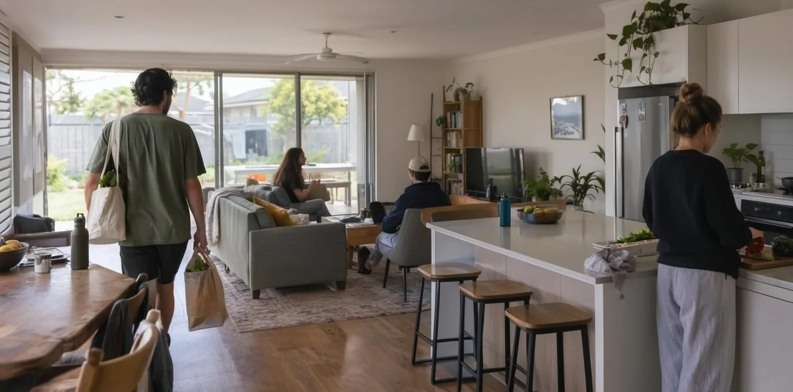 How many Australians live in share housing, and how is the pattern changing?